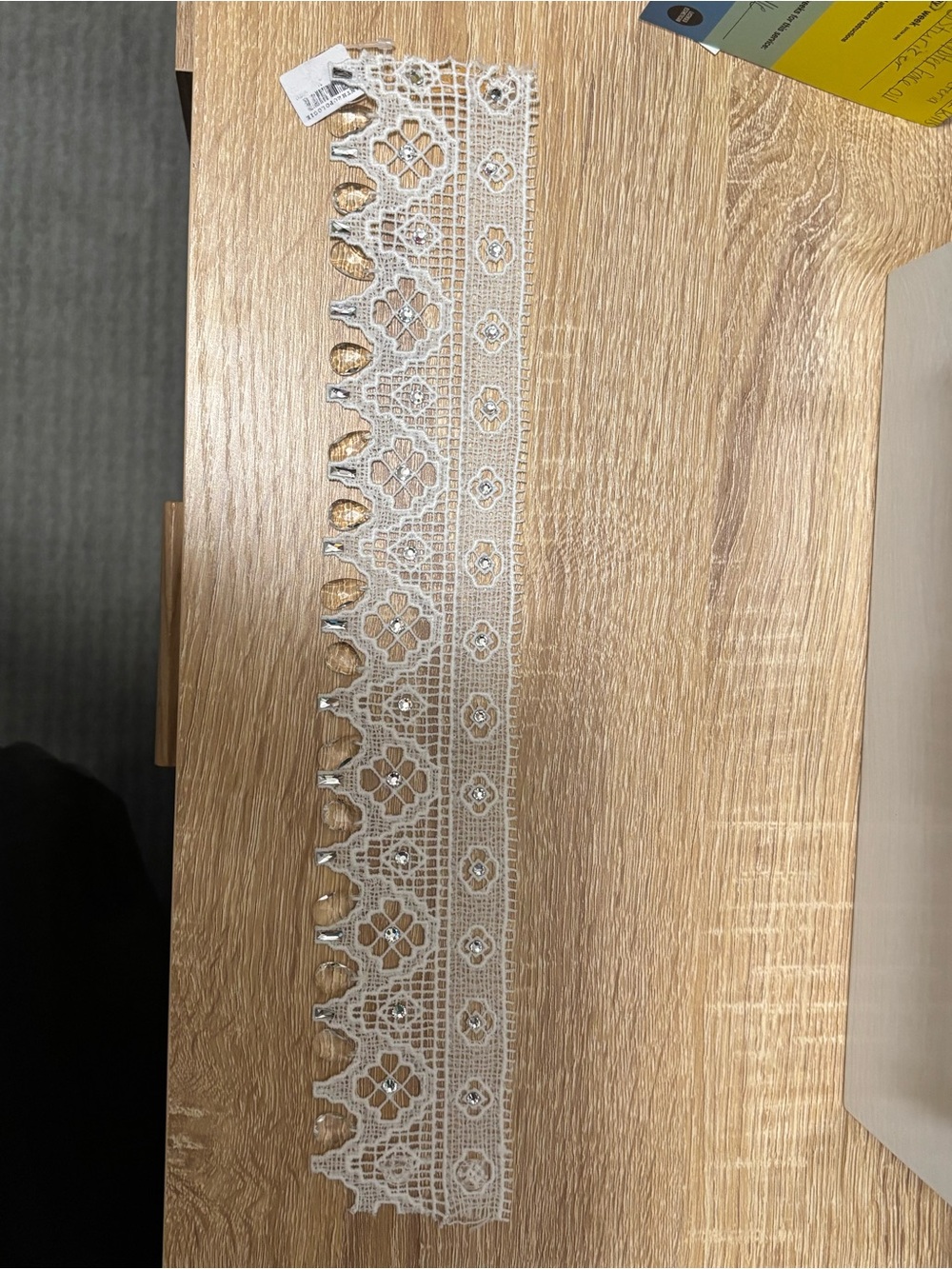 Anthropologie weddings lace and crystal choker.